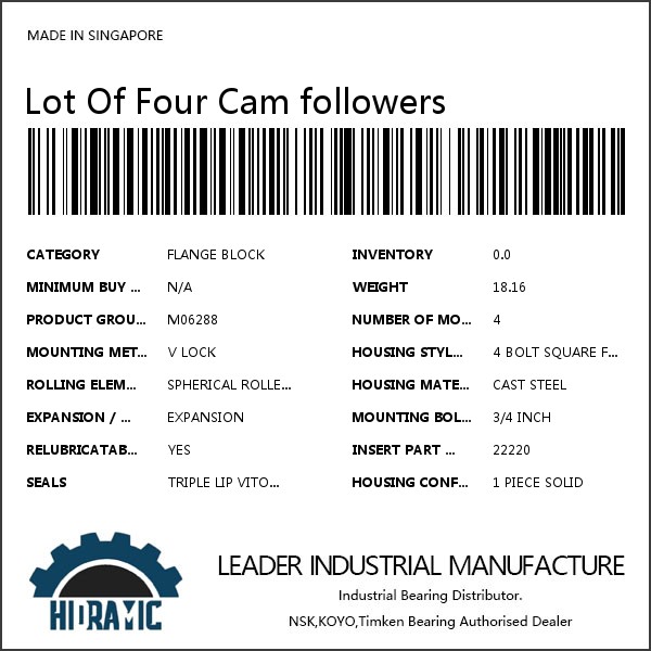 Lot Of Four Cam followers #1 image